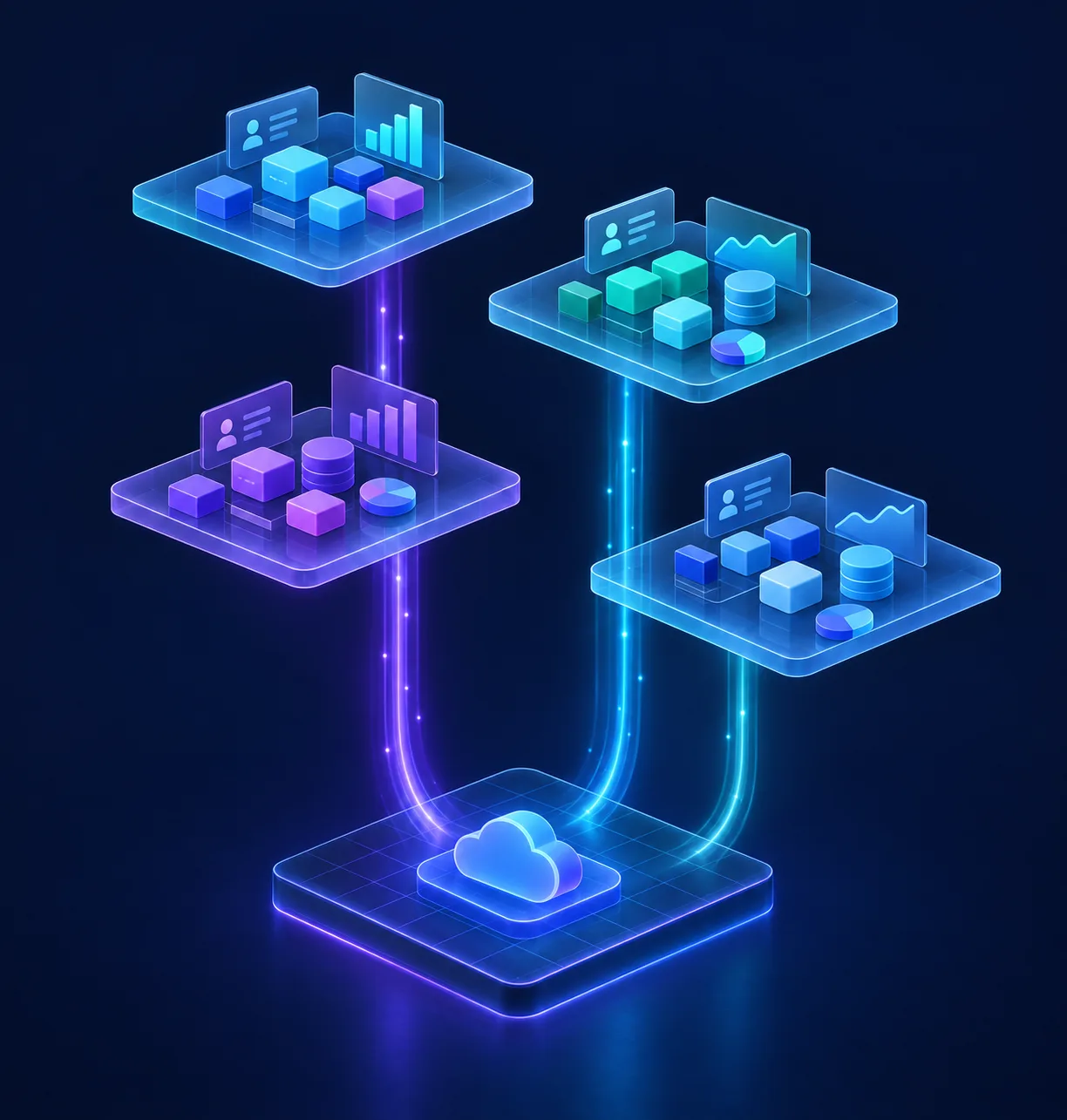 Isolated tenant workspaces connected to the shared Arvanta core